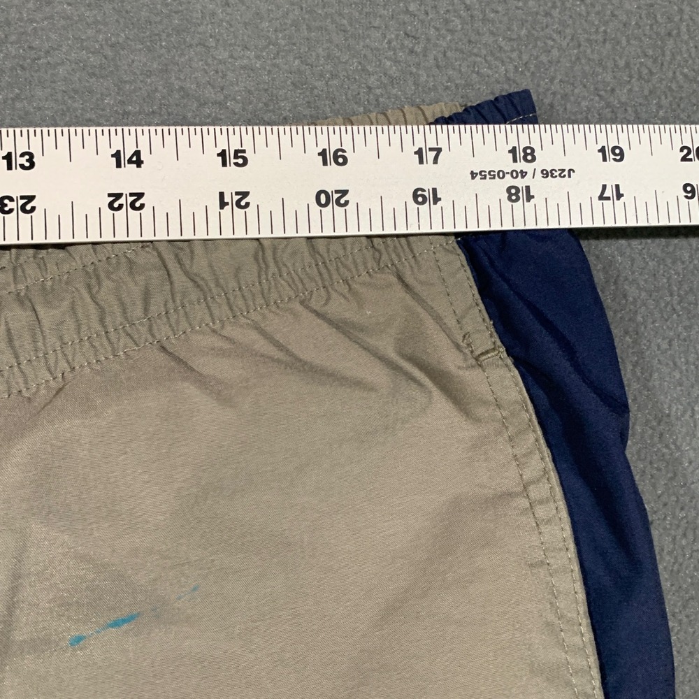 Nike Track Pants Men Medium Khaki Navy Blue Side Stripe Cargo Windbreaker Y2K - Picture 4 of 7